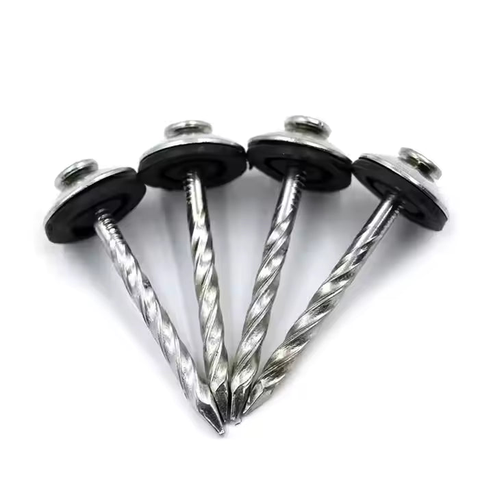 Roofing nails and washers